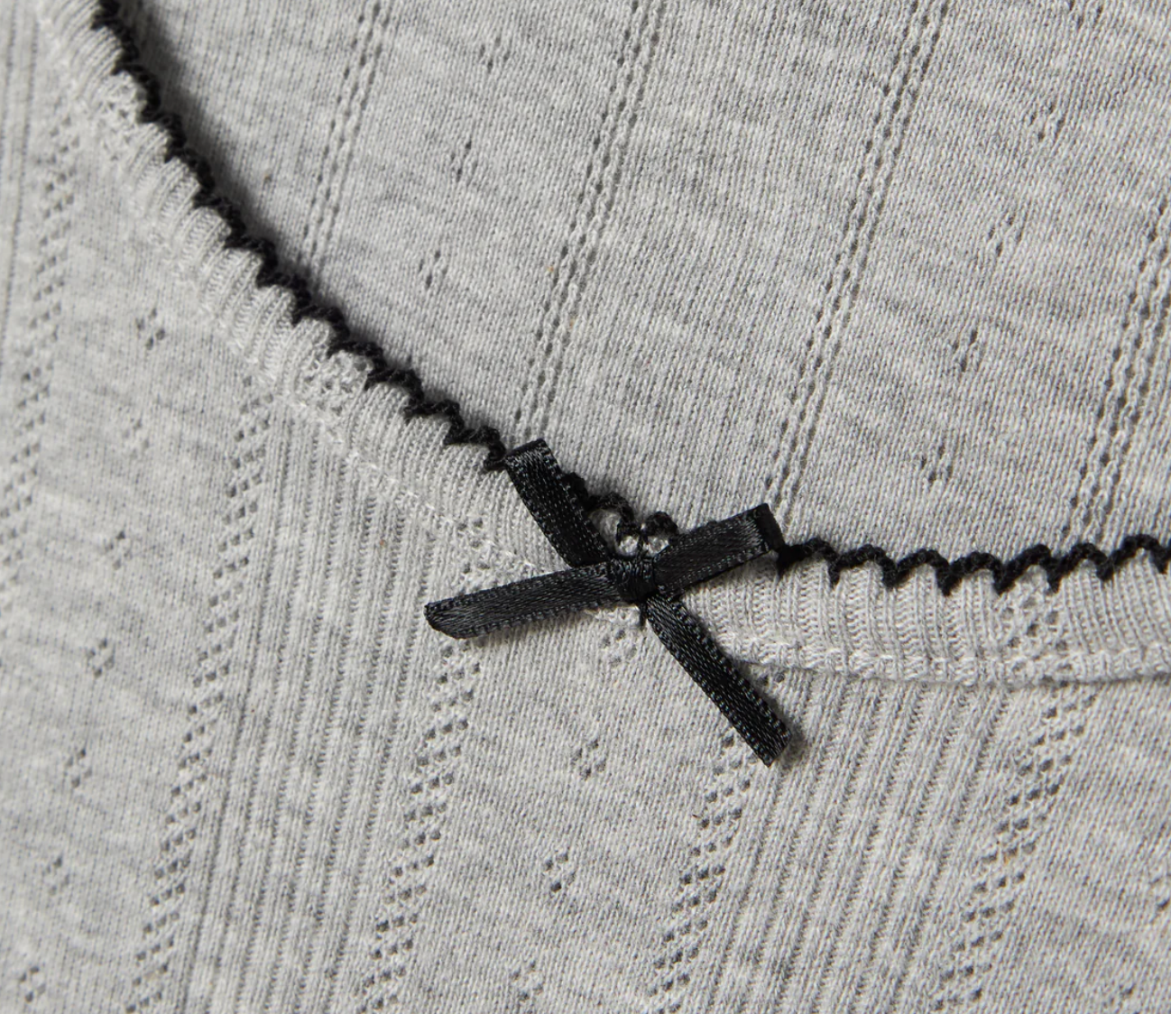 Genser Namel LS Short Deep Neck Grey Melange