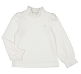 Genser  Ribbed Turtleneck White