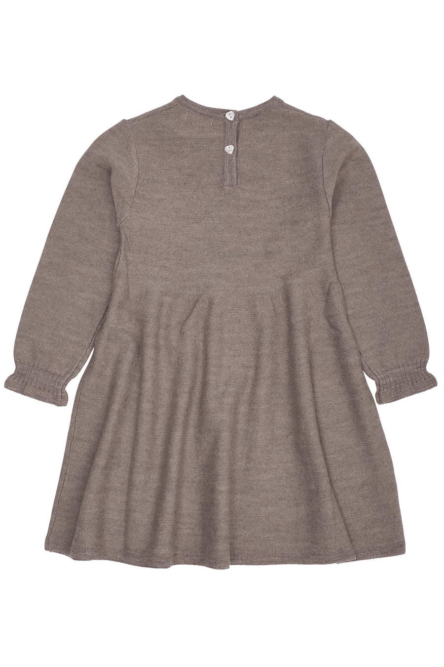 Kjole Merino Cable Hearts Natural Melange/Dusty Blue