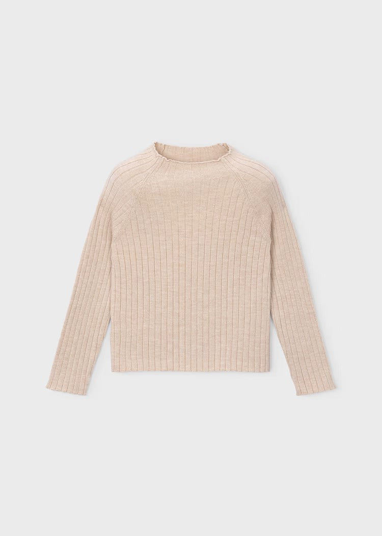 Genser Knitted Mockneck Quinoa Mix