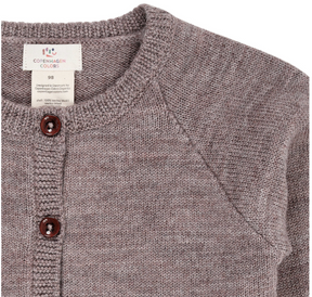 Cardigan Merino Strikket Natural Melange