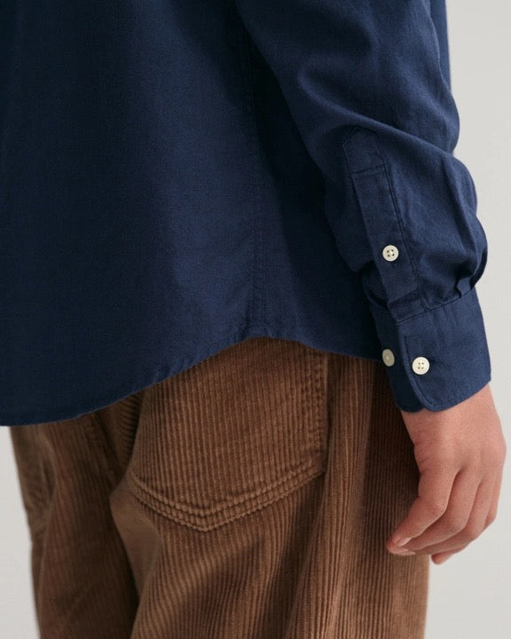 Skjorte Oxford Shield Evening Blue