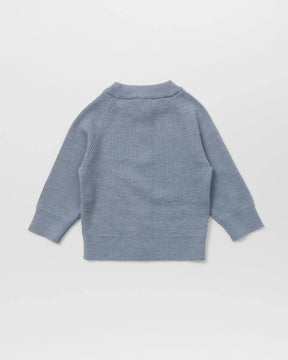 Cardigan Rib Light Mellomblå