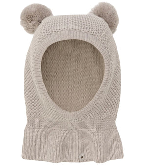 Balaclava Windstop Pompoms Camel Melange