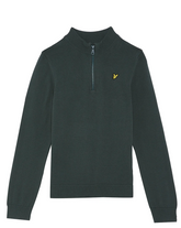 Genser 1/4 Zip Jumper Arygle Teal