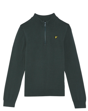 Genser 1/4 Zip Jumper Arygle Teal