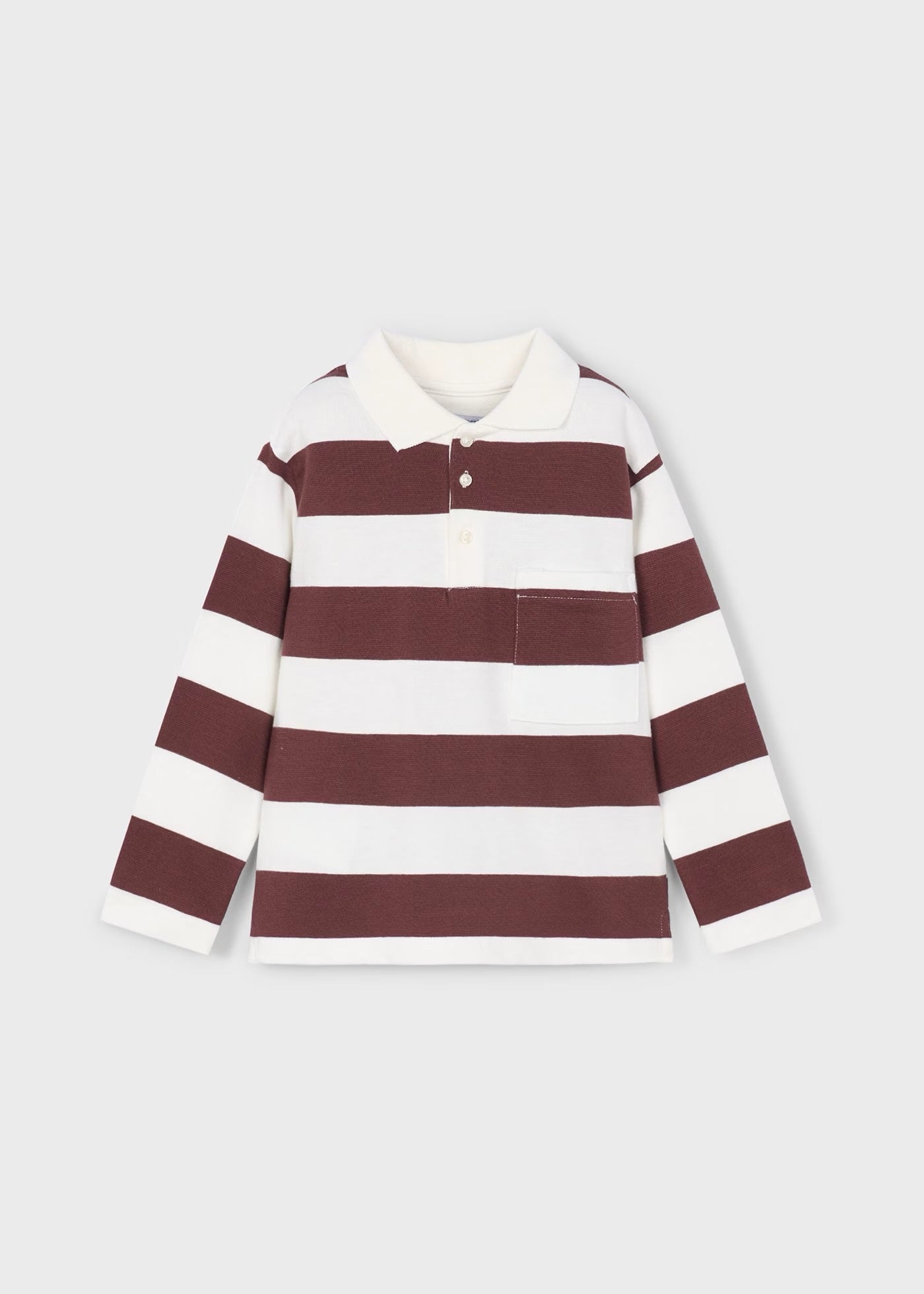Genser Polo Striped Plum