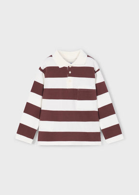 Genser Polo Striped Plum