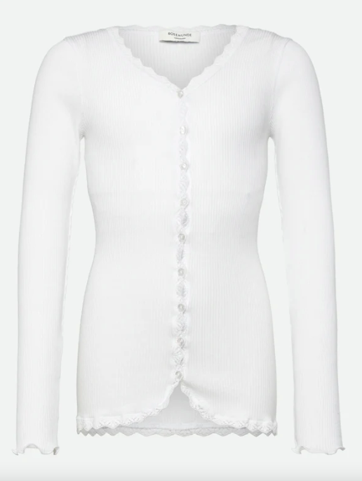 Cardigan Balta Modal Ls Lace New white