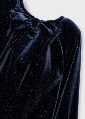 Kjole Sparkly Velvet Navy