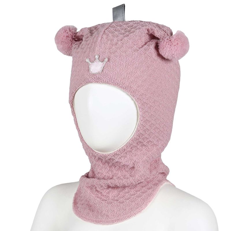 Balaclava Ull Krone Pudder Rosa