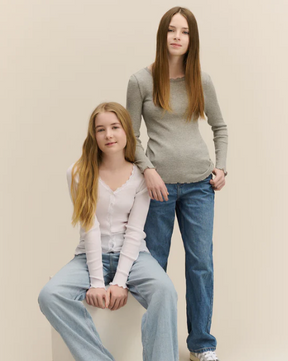 Langermet Balta LS Regular Lace Light Grey Melange