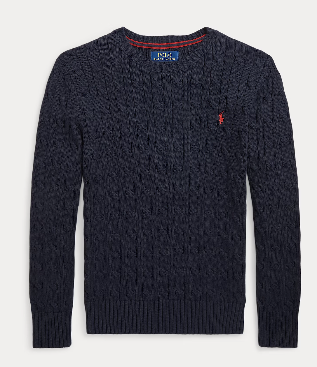 Genser Cable-Knit Cotton Navy