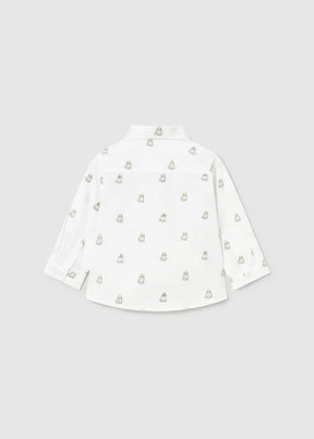 Skjorte Dog Print White