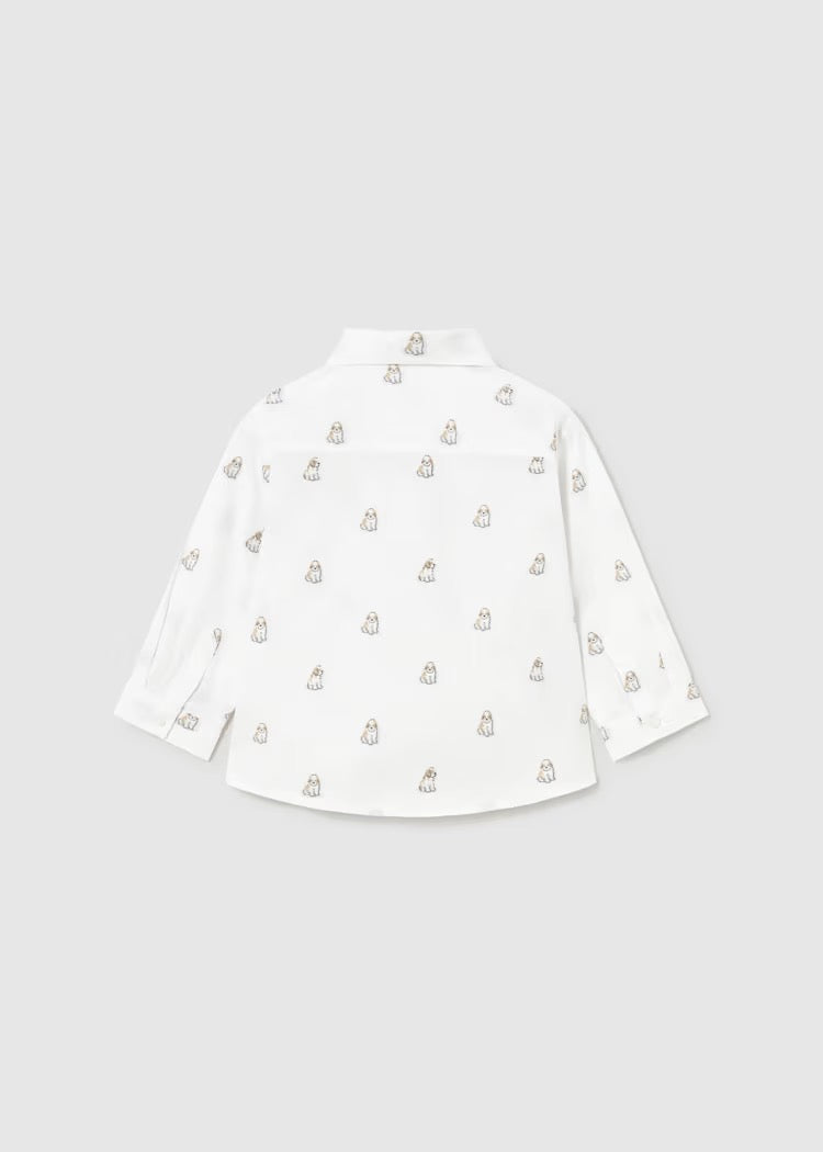 Skjorte Dog Print White