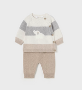 Sett Striper Jumper Sesame Heather