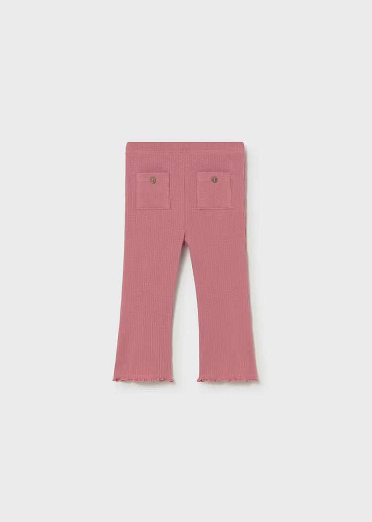 Bukse Rib Flare Blush