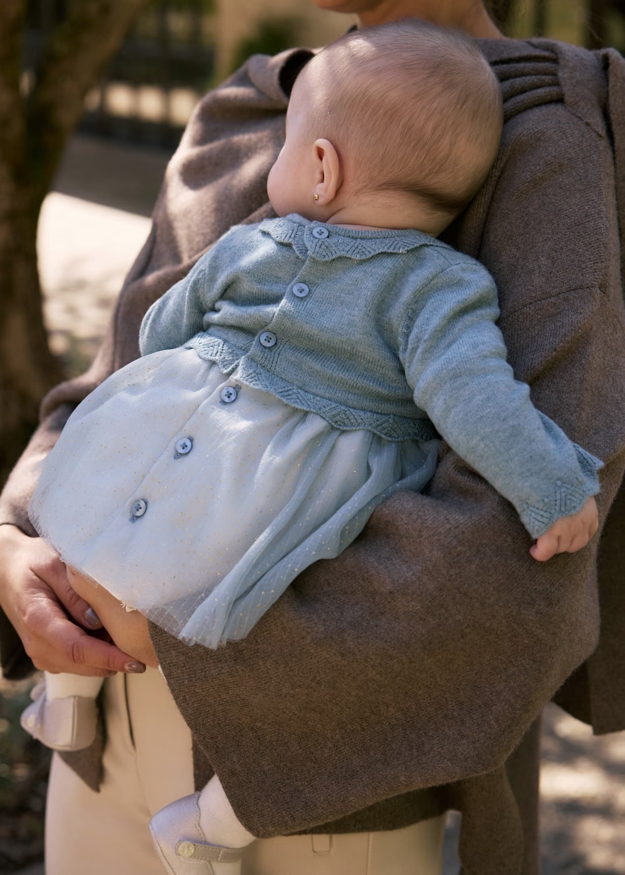 Kjole Newborn Knit/Tulle Moon