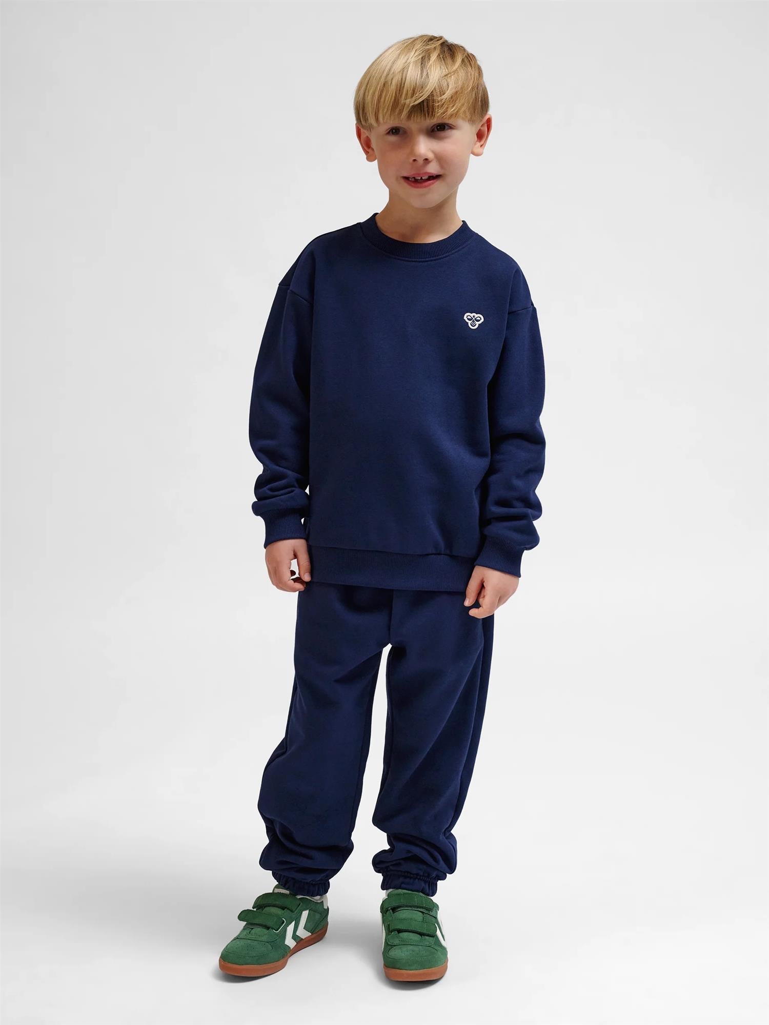 Genser Loose Crewneck Bee Dress Blues