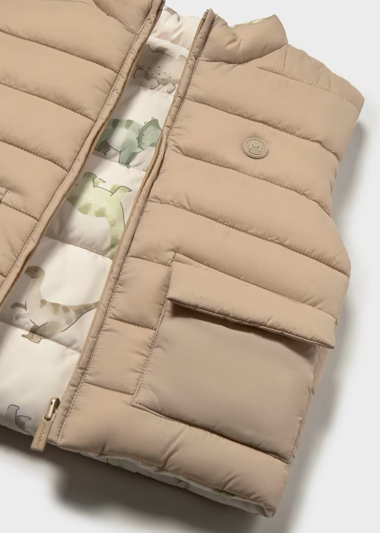 Vest Reversible Dino Dark Taupe