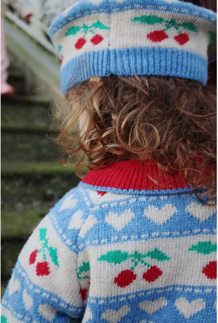 Cardigan Belou Cherry Stripe