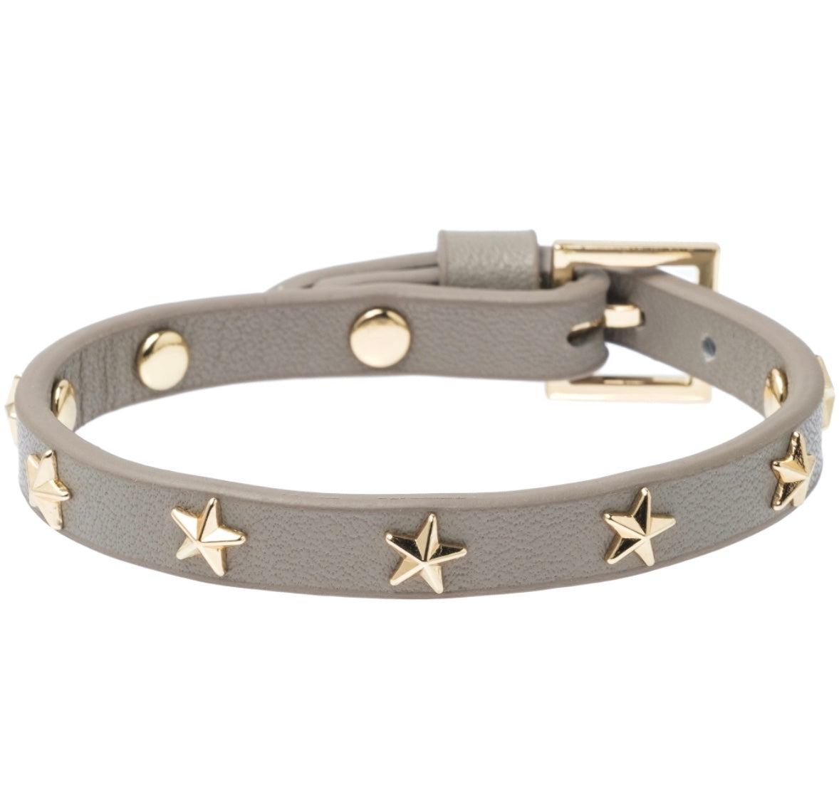 Armbånd Leather Star Stud Mini Light Taupe