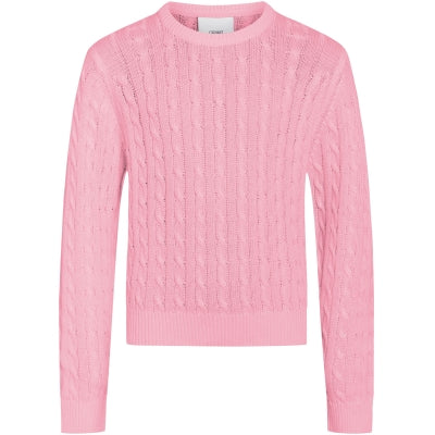 Genser Line Cable LS Knit Light Pink