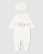 Heldress Newborn m/Beret Off White