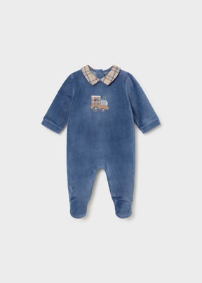 Sparkedress Velour Ruffled Blueberry