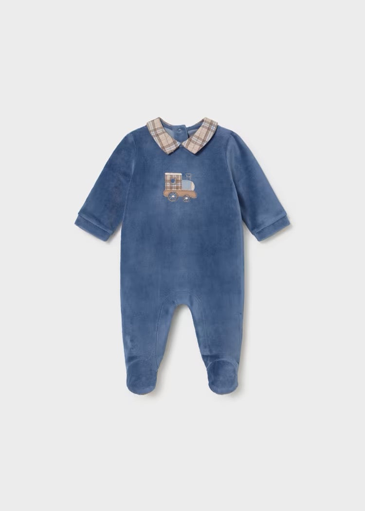 Sparkedress Velour Ruffled Blueberry