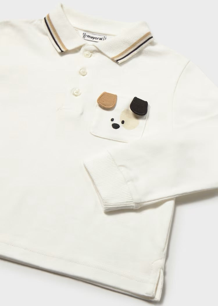 Genser Polo Animal Cream