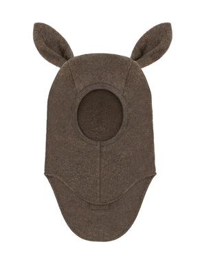 Balaclava Ears Wool Fleece Brown Melange