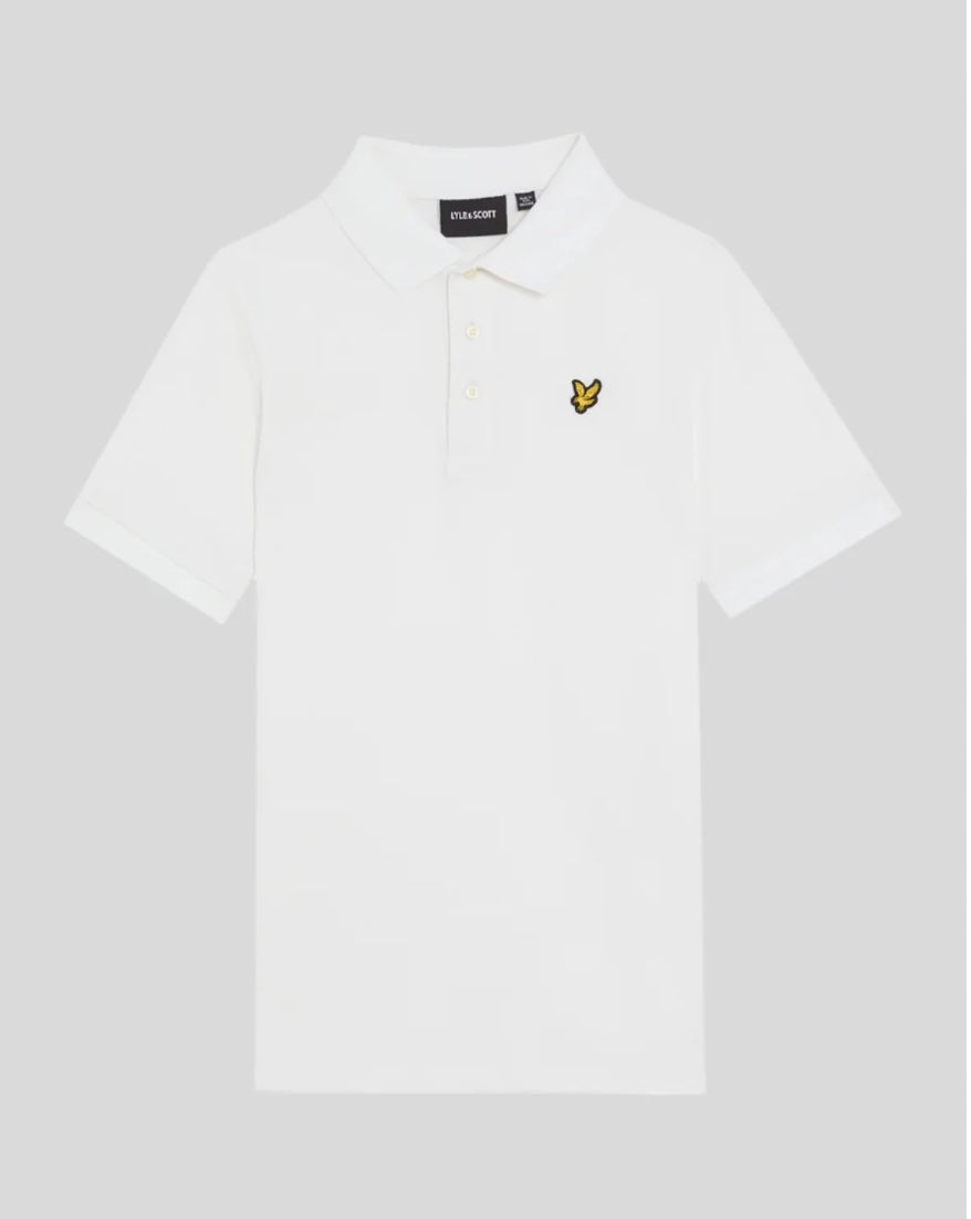 Pique Polo Plain White