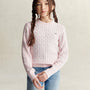 Genser Shield Cable Knit Light Pink