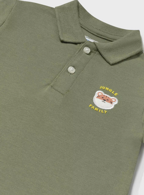 Pique Polo Print Sage