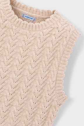 Vest Knitting Beige Vigo