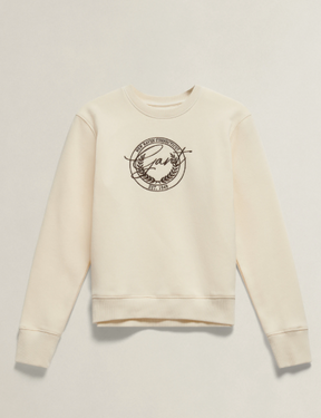 Genser Crest Crew Neck Cream