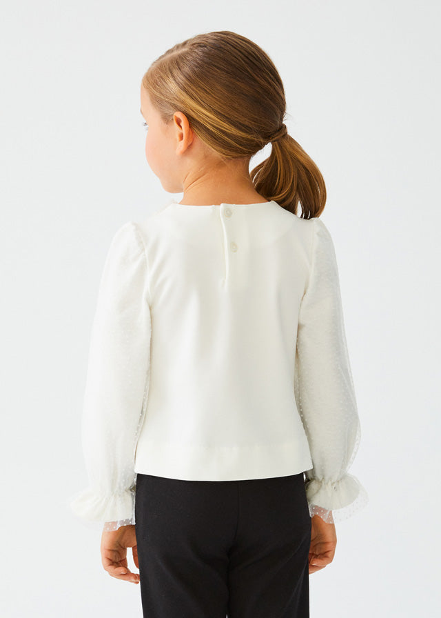 Bluse Tulle pullover off-white