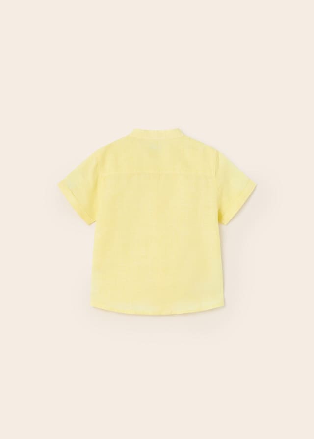 Skjorte Kortermet lin gul