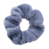 Scrunchie faux fur infinity blue