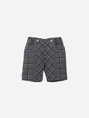 Grey Check Flanell Shorts
