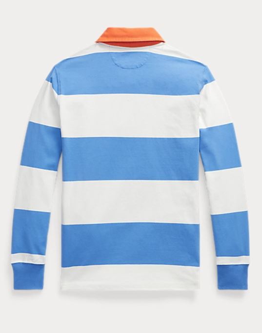 Skjorte Striped Cotton Jersey Rugby Shirt Summer Blue