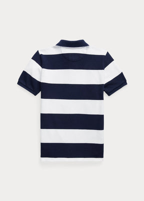 T-skjorte Pique Mini Striped Navy/White