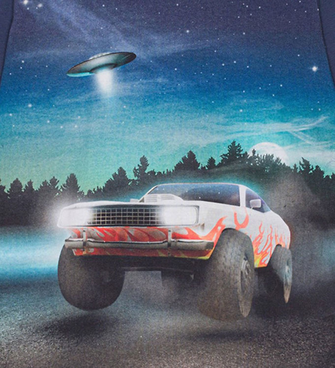 Genser Reif Car and UFO Blå