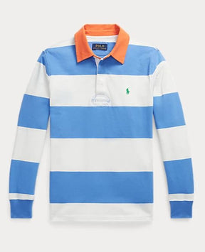 Skjorte Striped Cotton Jersey Rugby Shirt Summer Blue