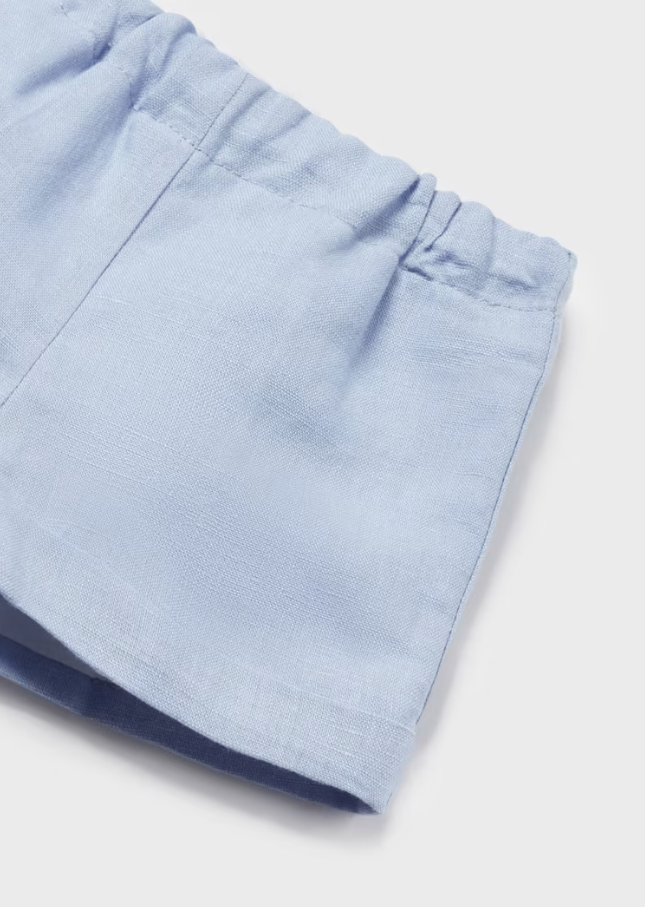 Sett shorts & skjorte gingham print Blue
