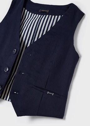 Vest Navy inside stripe