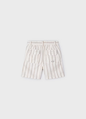 Shorts Striped Linen Milk