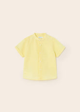 Skjorte Kortermet lin gul