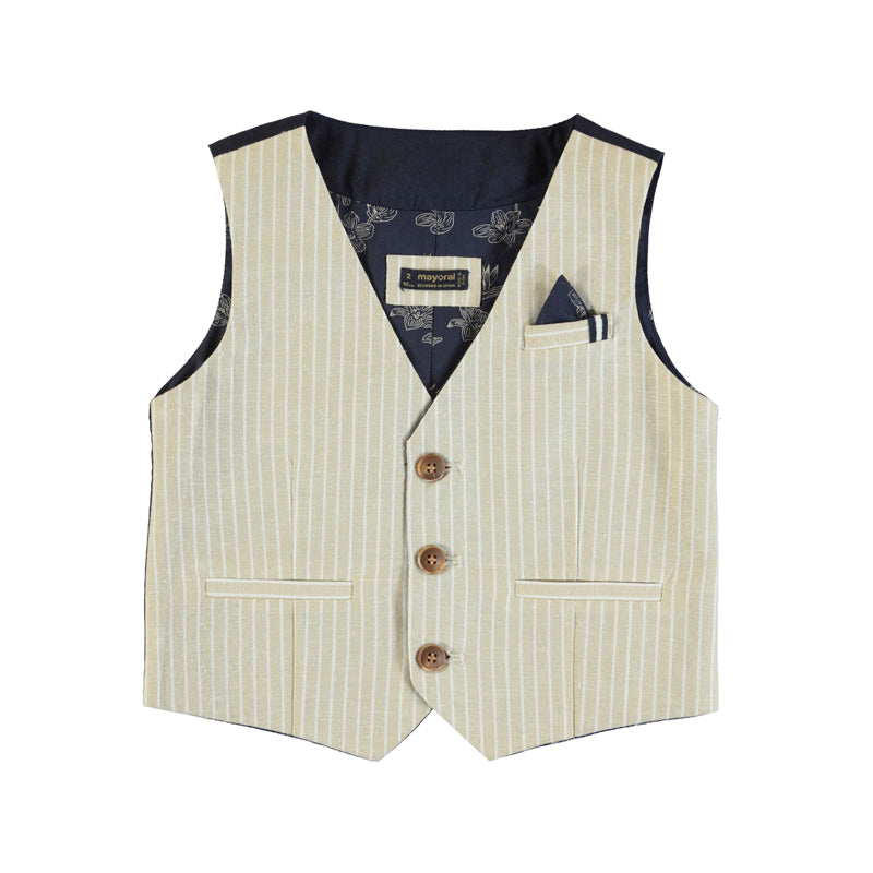 Tailored linen vest